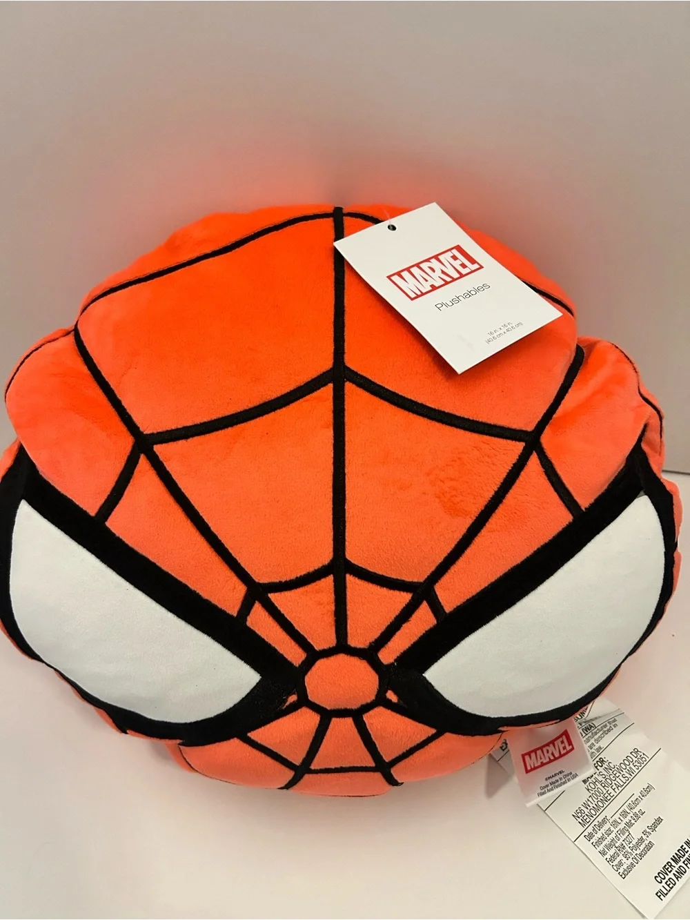 Marvel Spider-Man Plush squish pillow NWT